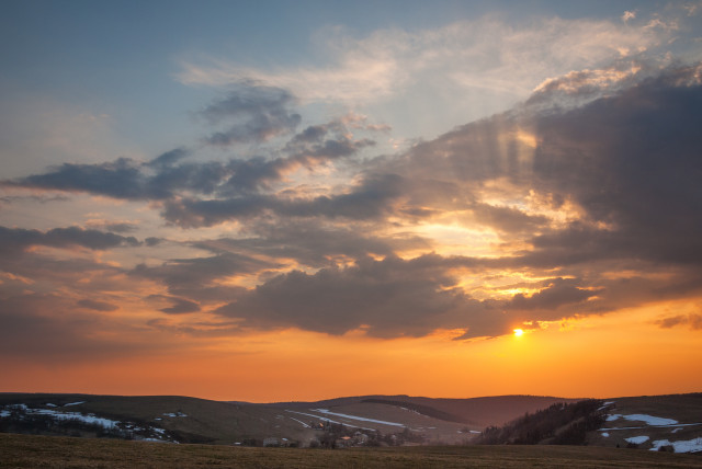 Sonnenuntergang bei Moldava