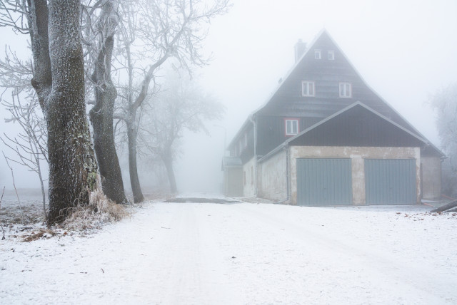 Böhmischer Wind mit gefrierendem Nebel, Zinnwald-Georgenfeld