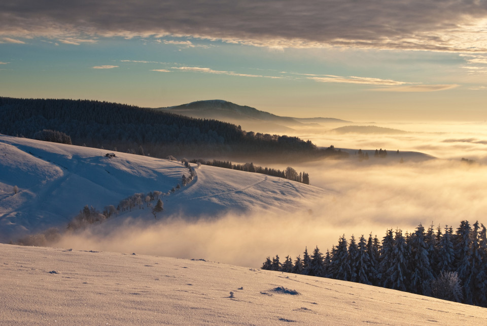Winterliche Inversionswetterlage am Schauinsland