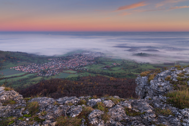 Breitenstein-Aussicht in der Morgendämmerung