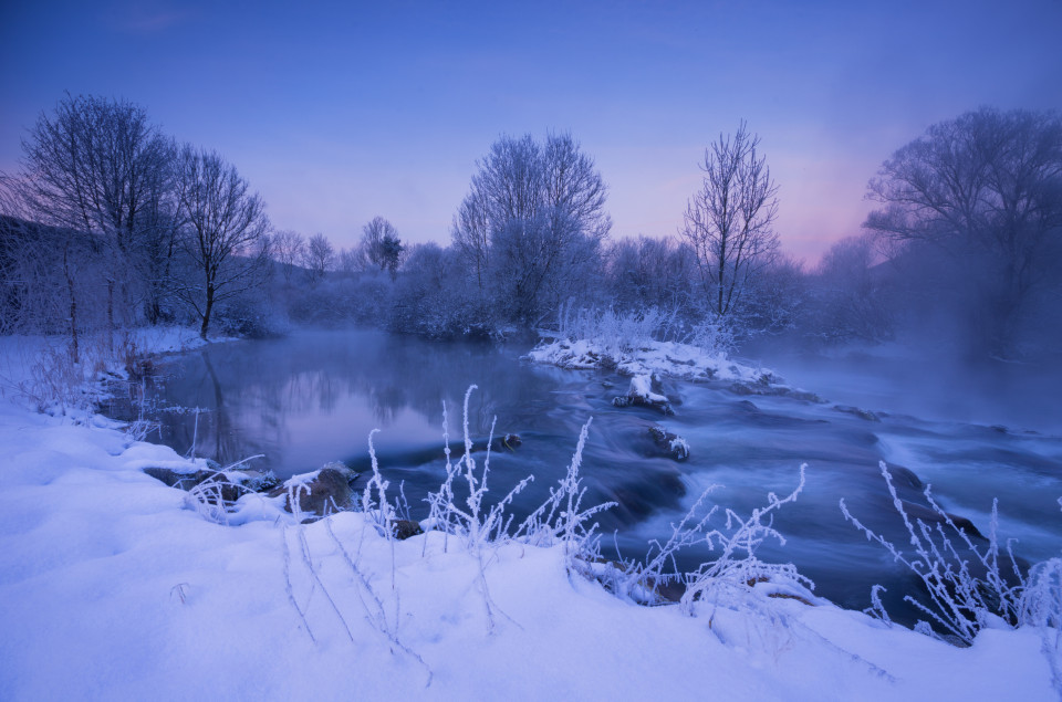 Winter an der Blau bei Arnegg