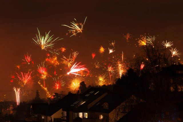 Silvesterfeuerwerk in Stuttgart