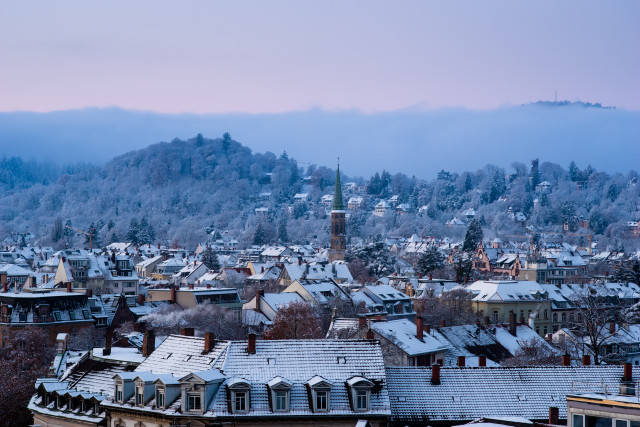Wintermorgen über Freiburg