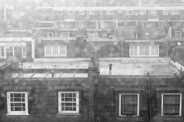 London an einem Regentag