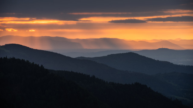 Abendsonne über den Vogesen