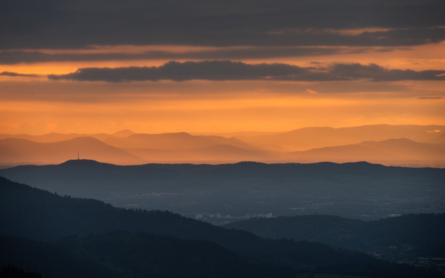 Abendsonne über den Vogesen