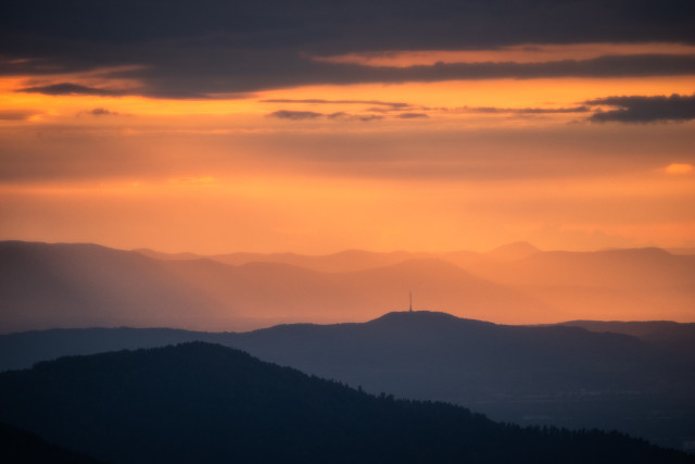 Abendsonne über den Vogesen