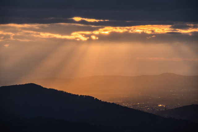 Abendstimmung auf dem Hinterwaldkopf