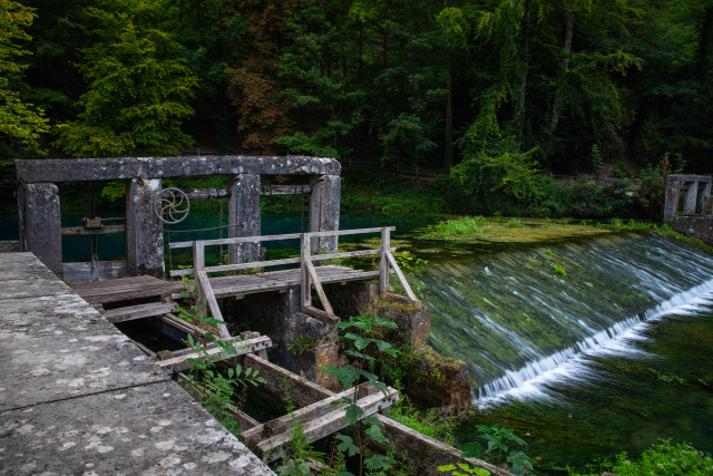 Am Blautopf vor dem Umbau