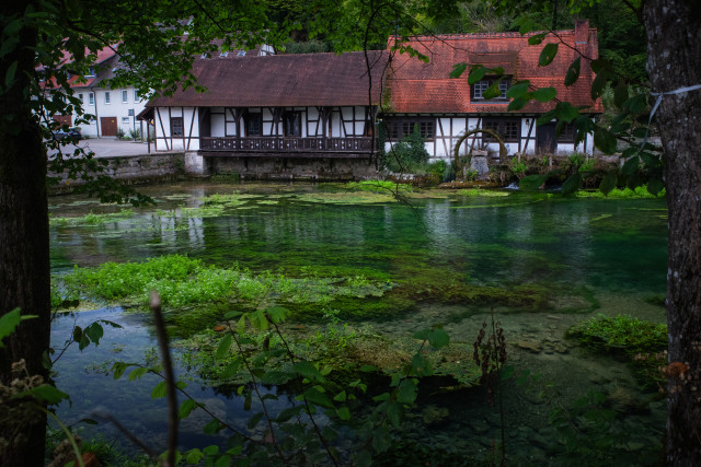 Am Blautopf vor dem Umbau