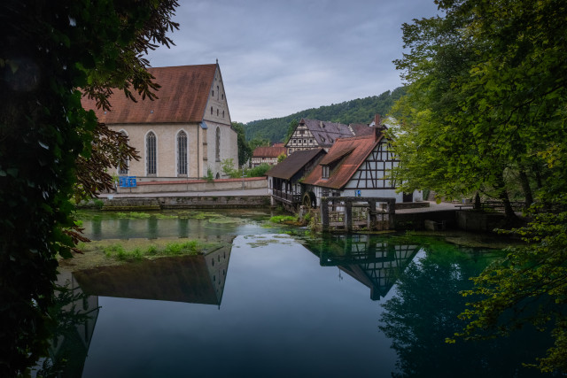 Am Blautopf vor dem Umbau