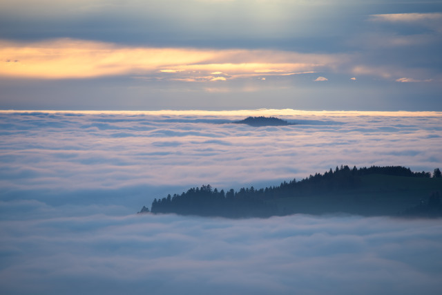 Inversion über dem Dreisamtal