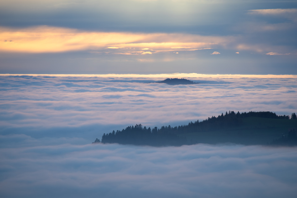 Inversion über dem Dreisamtal
