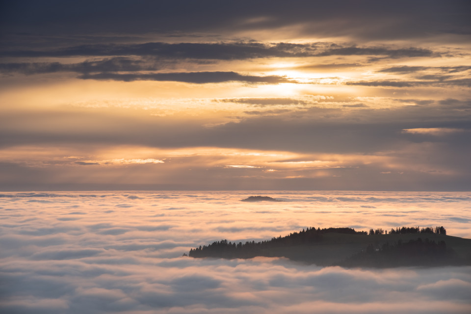 Inversion über dem Dreisamtal