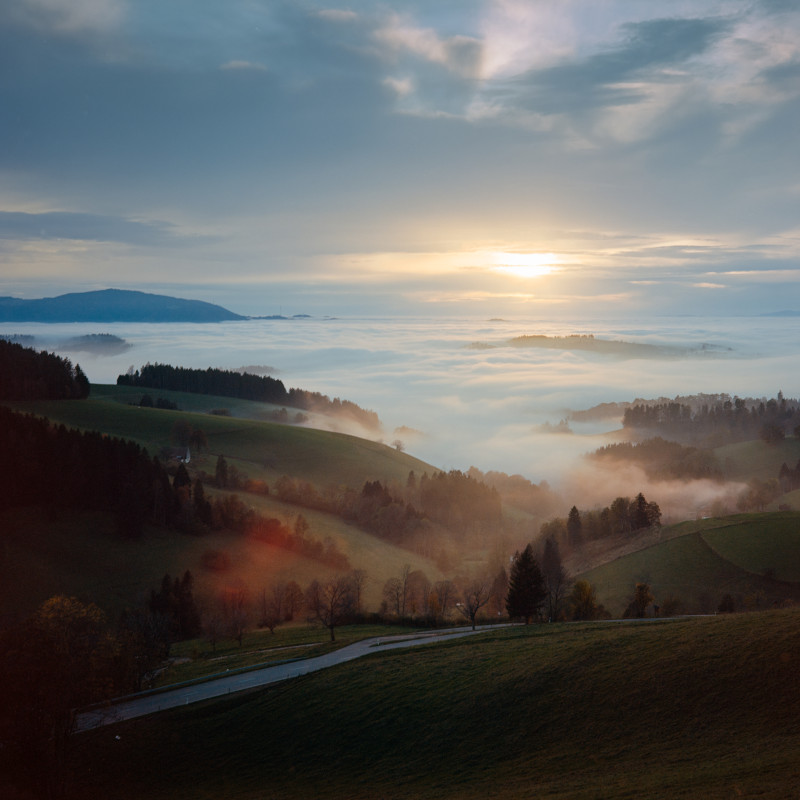 Inversion über dem Dreisamtal