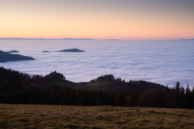 Nebelmeer unter dem Hinterwaldkopf