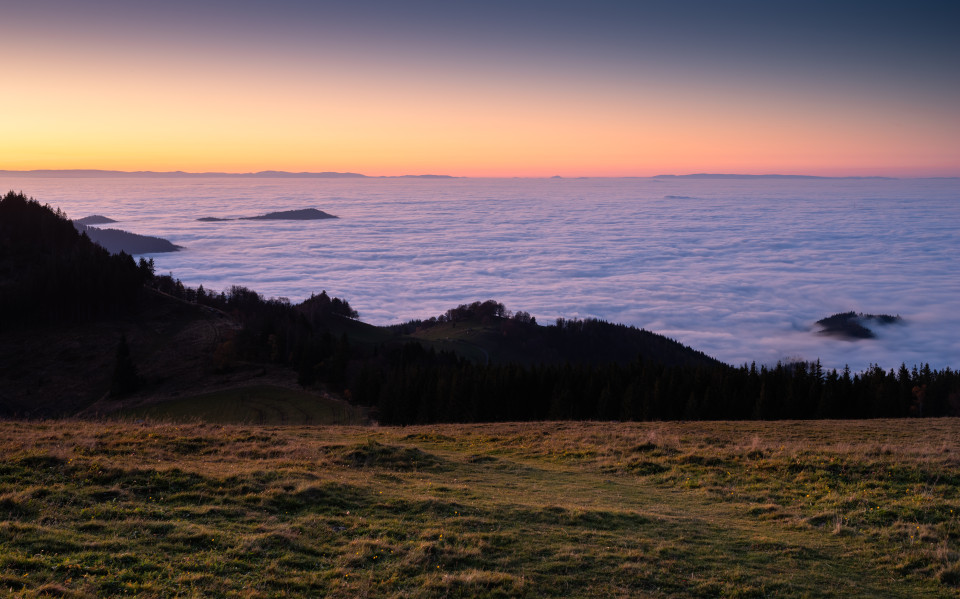 Nebelmeer unter dem Hinterwaldkopf