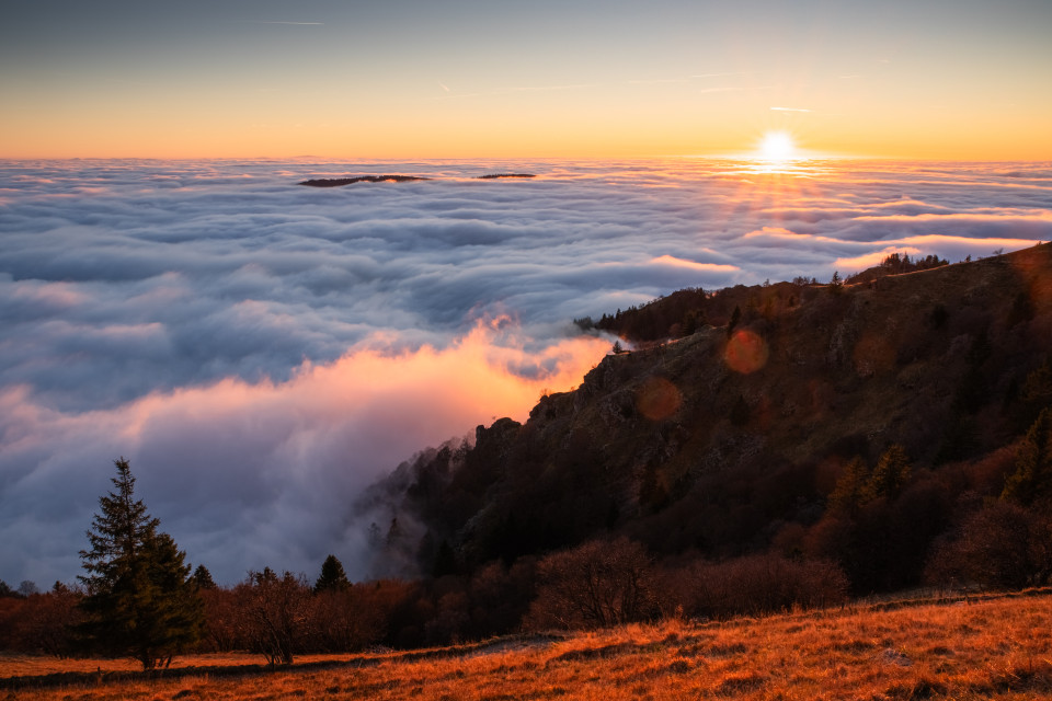 Sonnenuntergang auf dem Belchen