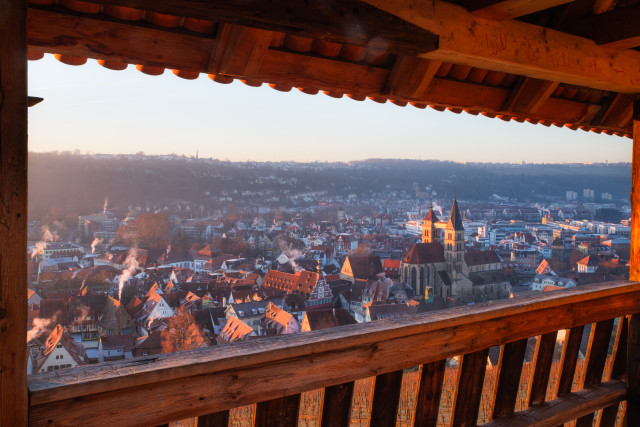 Blick über Esslingen von der Burg