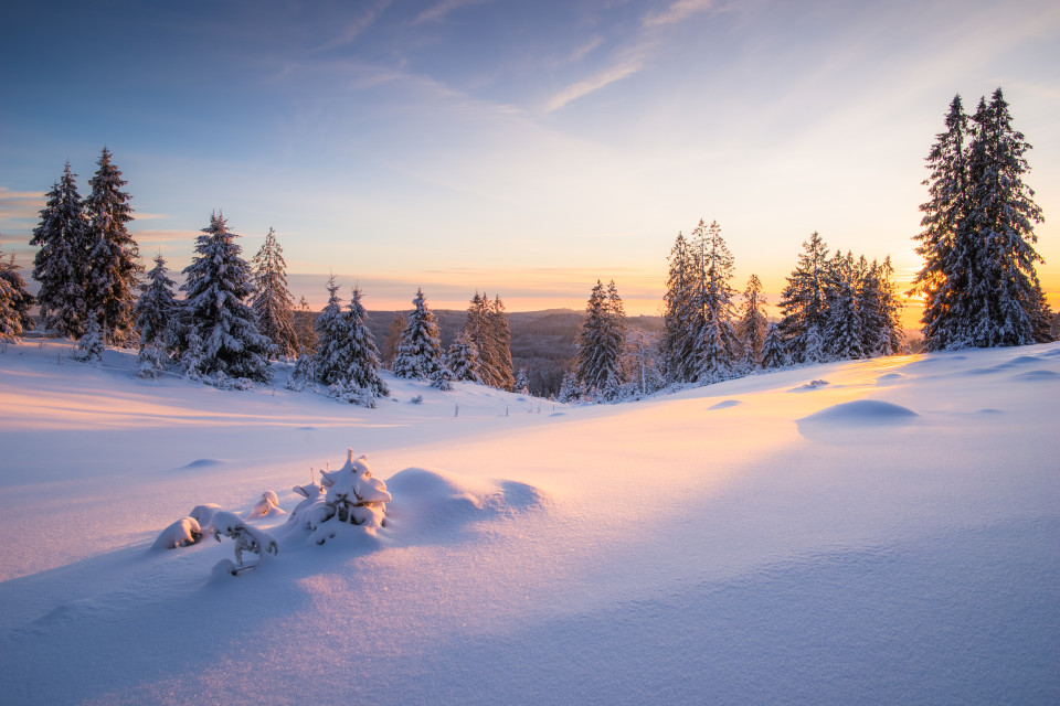 Wintermorgen bei Blasiwald