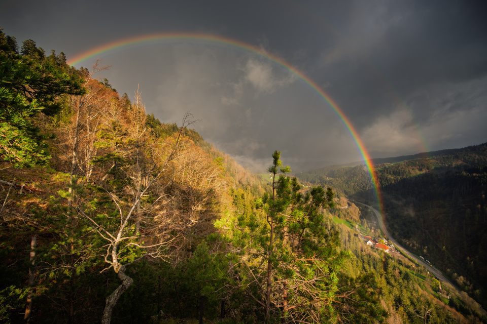 Regenbogen über dem Höllental