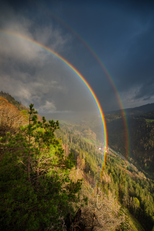 Regenbogen über dem Höllental