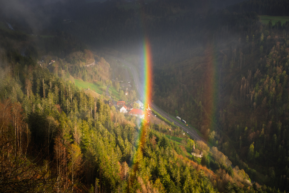Regenbogen über dem Höllental